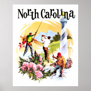 Reiseplakat North Carolina Poster