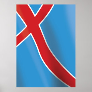 Reiseplakat Norwegen-Flagge Poster