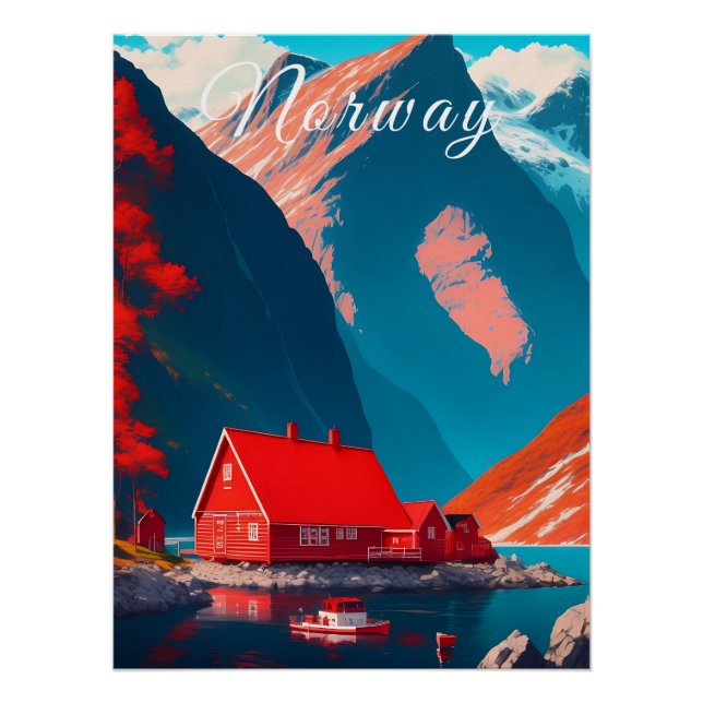 Reiseplakat Norwegen Poster (Vorderseite)