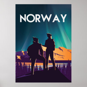 Reiseplakat Norwegen Poster