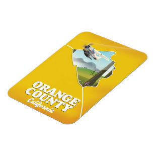 Reiseplakat Orange County Kalifornien Magnet