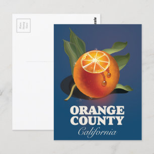 Reiseplakat Orange County Kalifornien. Postkarte