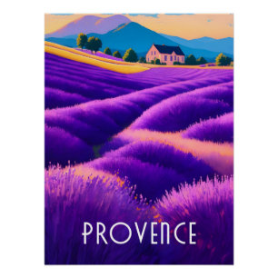 Reiseplakat Provence Lavendelfelder Poster