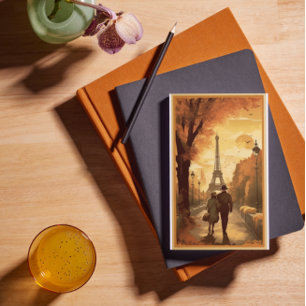 Reiseplakat, Romantik in Paris individuell anpassb Feiertagspostkarte