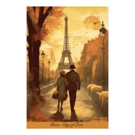 Reiseplakat, Romantik in Paris individuell anpassb Fotodruck