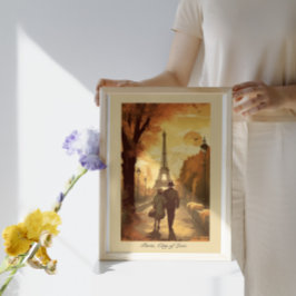 Reiseplakat, Romantik in Paris individuell anpassb Poster