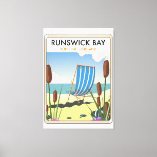 Reiseplakat Runswick Bay Yorkshire Leinwanddruck