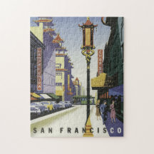 Reiseplakat San Francisco im Vintage-Stil