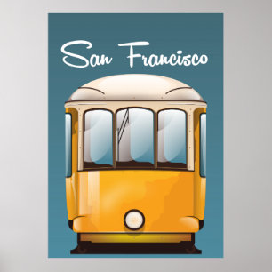 Reiseplakat San Francisco im Vintage-Stil Poster