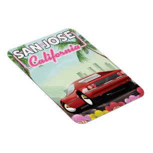 Reiseplakat San Jose, Kalifornien Magnet
