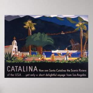 Reiseplakat - Santa Catalina Island, Kalifornien Poster