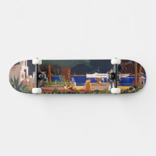 Reiseplakat - Santa Catalina Island, Kalifornien Skateboard