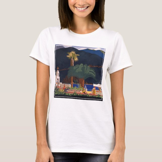 Reiseplakat - Santa Catalina Island, Kalifornien T-Shirt (Vorderseite)
