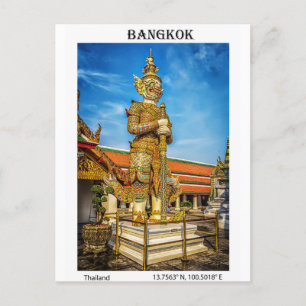 Reiseplakat: Schutzstatue im Grand Palace Postkarte