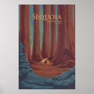 Reiseplakat Sequoia-Nationalpark Poster
