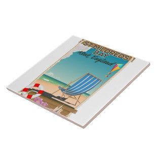 Reiseplakat St Mildreds Bay Kent England Fliese