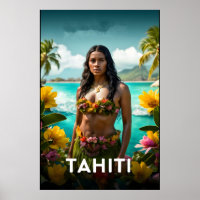 Reiseplakat Tahiti