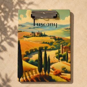 Reiseplakat Toskana Landschaft Klemmbrett