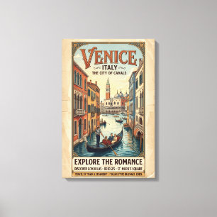 Reiseplakat Venedig Italien im Vintage-Stil Leinwanddruck