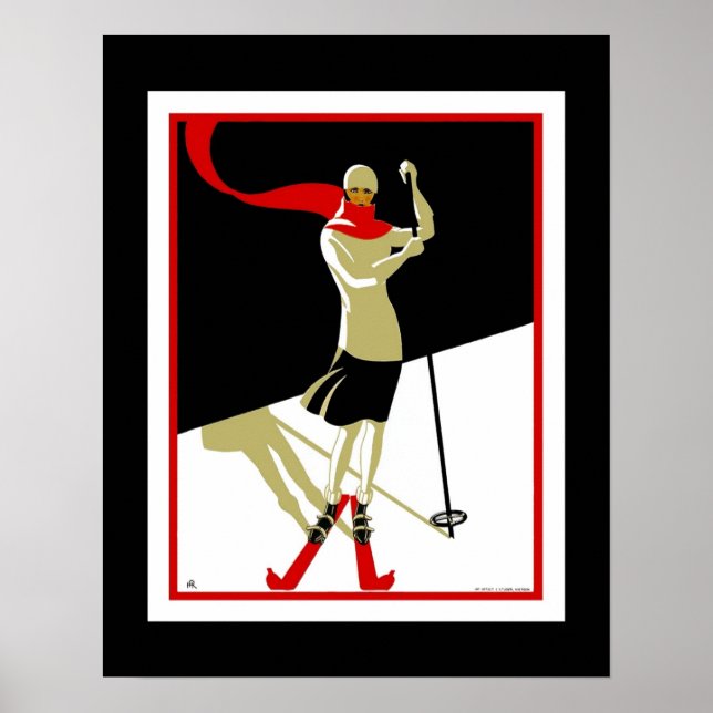 Reiseplakat Vintag Saint Croix Skifahren 3 Poster (Vorne)