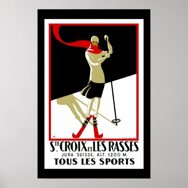 Reiseplakat Vintag Saint Croix Skifahren Poster (Vorne)