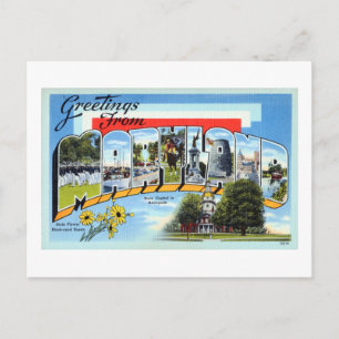 Reiseplakat 'Vintage Grüße aus Maryland' Postkarte
