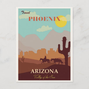 Reiseplakat Vintage Phoenix Arizona Postkarte