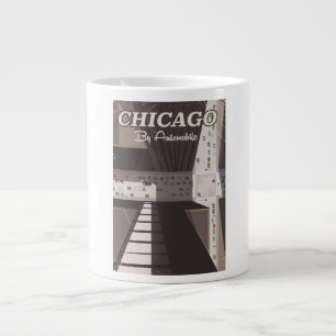 Reiseplakat von Chicago City Jumbo-Tasse