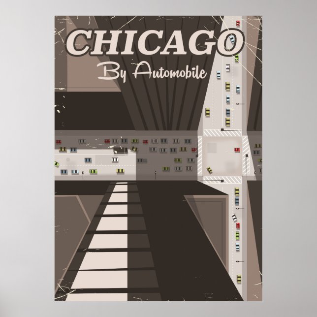 Reiseplakat von Chicago City Poster (Vorne)