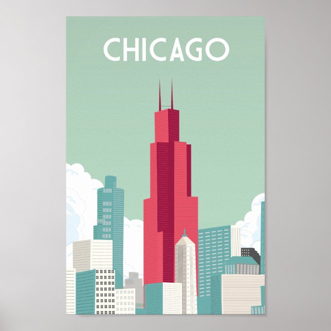 Reiseplakat von Chicago Poster (Vorne)