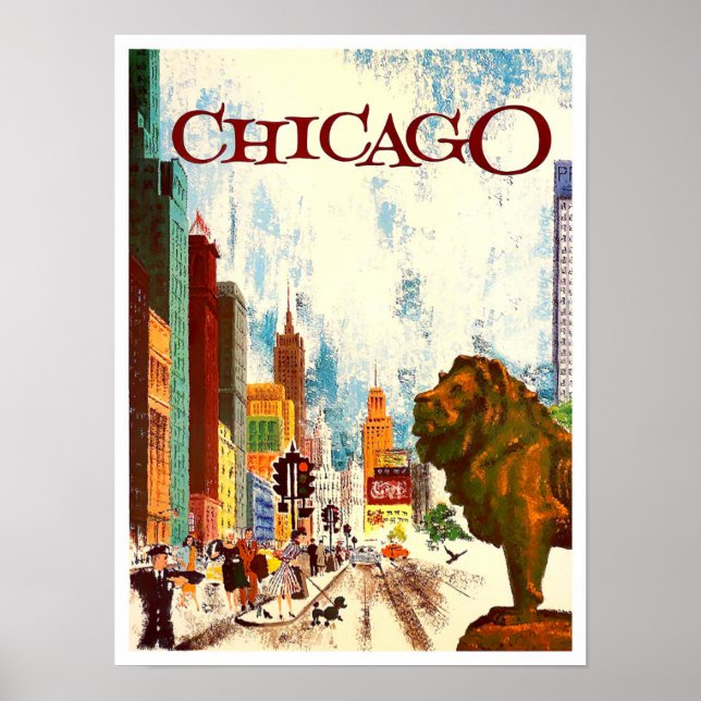 Reiseplakat von Chicago Poster (Vorne)