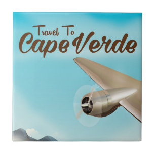 Reiseplakat von Kap Verde Air Fliese