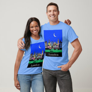 Reiseplakat von London unter dem Night Sky T-Shirt