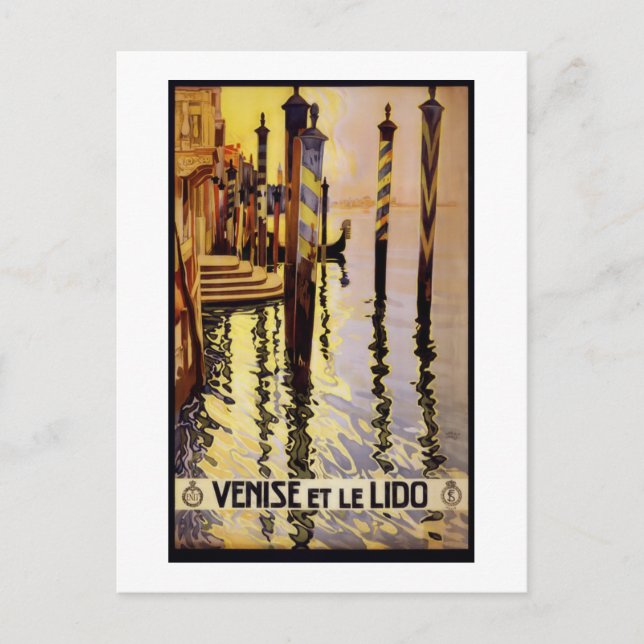 Reiseplakat von Venedig Postkarte (Vorderseite)