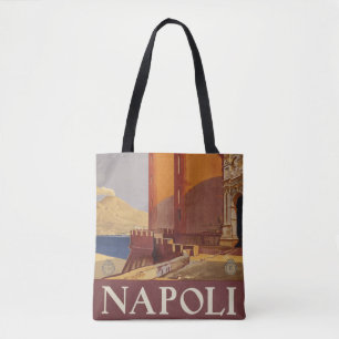 Reiseplakat von Vesuv und der Bucht von Neapel Tasche