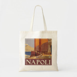 Reiseplakat von Vesuv und der Bucht von Neapel Tragetasche