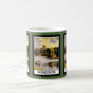 Reiseplakat Windsor Castle im Vintage-Stil Kaffeetasse