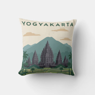Reiseplakat Yogyakarta Indonesien Kissen