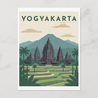 Reiseplakat Yogyakarta Indonesien Postkarte