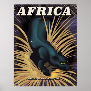 Reiseplakatdruck in Afrika Poster
