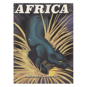Reiseplakatdruck in Afrika Tischdecke