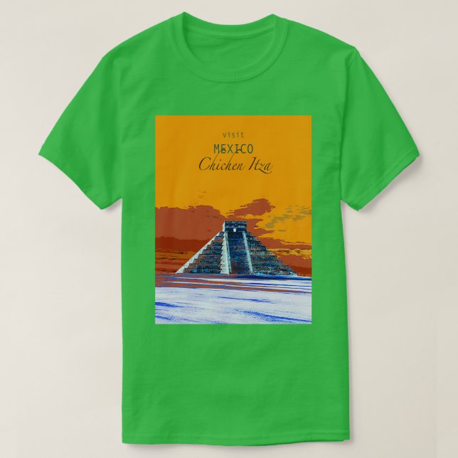 ReiseplakateBesuch MexikoChichen Itza T-Shirt (Design vorne)