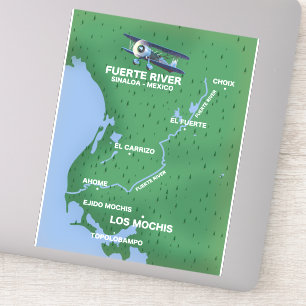 Reiseplan für Mexiko: Fürte Fluss Sinaloa Aufkleber