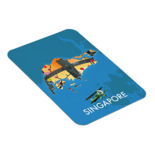 Reiseplan Singapurs Magnet