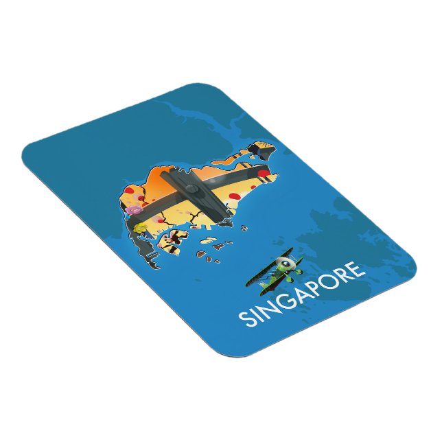 Reiseplan Singapurs Magnet (Rechte Seite)