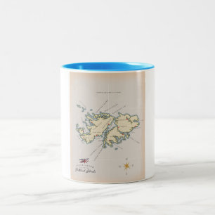 Reiseplan von Trinidad und Tobago Zweifarbige Tasse