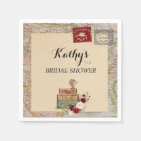 Reiseplan von Verpassen bis zum Brautparty Napkins