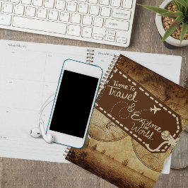 Reiseplaner und Zeitschrift mit Vintagem Design Planer