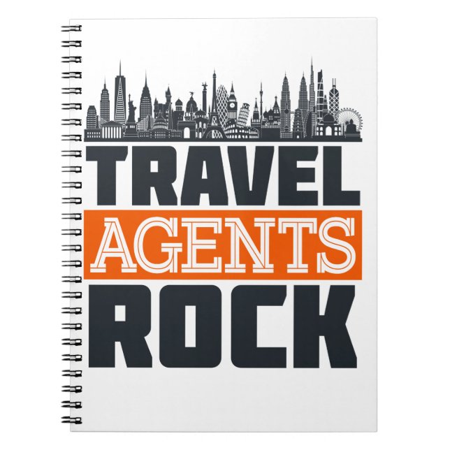 Reiseplanungsplanung für Agenten Rock Vacation Notizblock (Vorderseite)