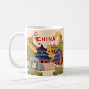 Reiseposter Peking China Asiatische Stadt-Wandku Kaffeetasse